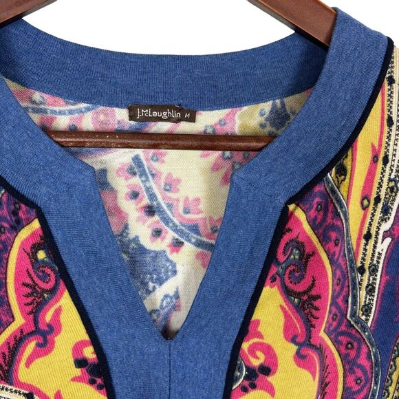 J. McLaughlin Purple Blue Knit Top Women's Medium - Picture 2 of 5